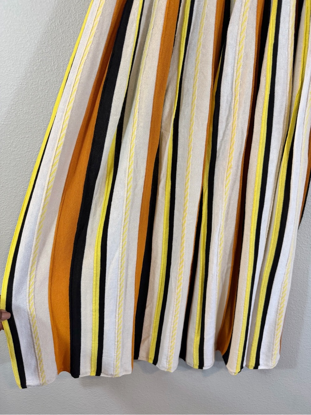 Rodebjer Marika Striped Midi Skirt Size M Brown Orange Cream High Waist Designer - Picture 4 of 12